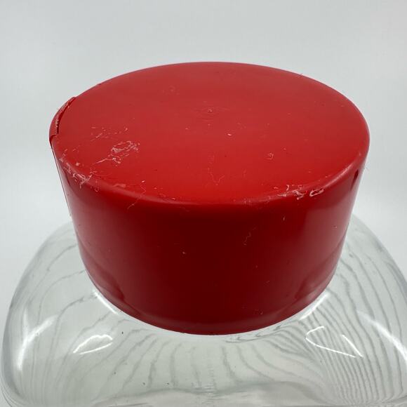 Vintage Retro Italian Covetro Patterned Glass Jug Pitcher Serveware with Red Lid - Picture 10 of 11